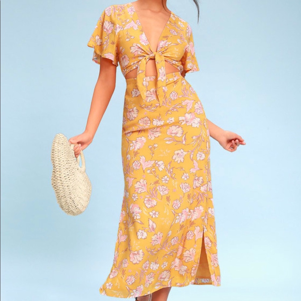 NWT adorable Lulu’s tie front dress